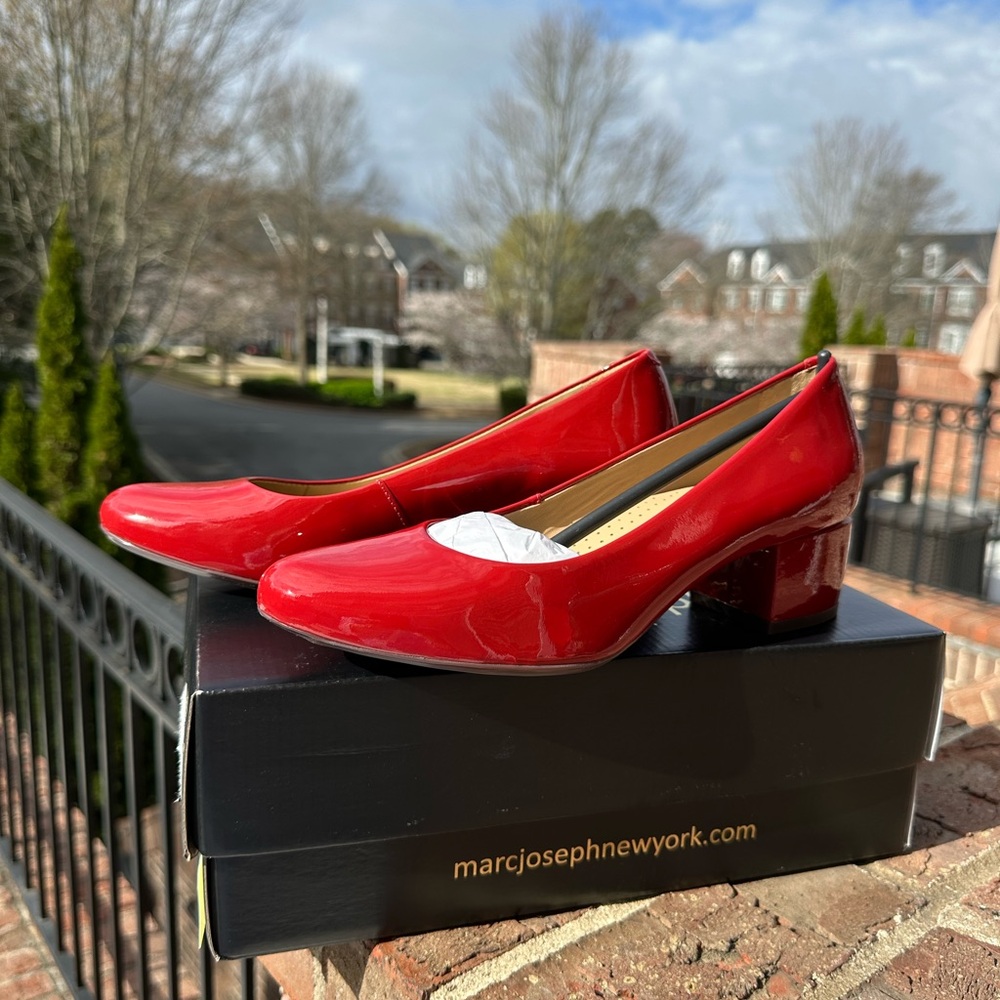 Marc Joseph Red Patent Leather Heels NWT